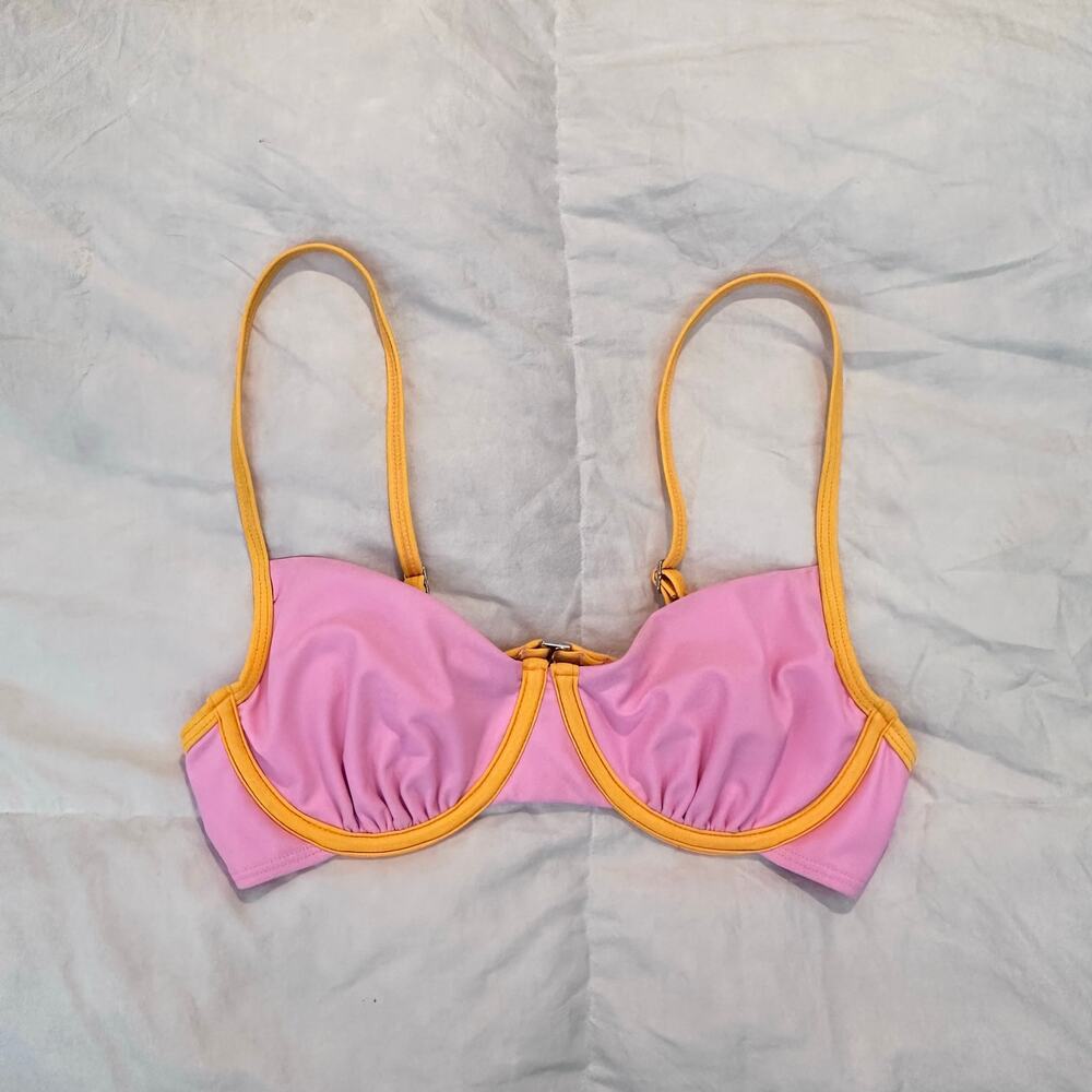 Wild Fable Pink and Orange Underwire Bikini Top - Size XS